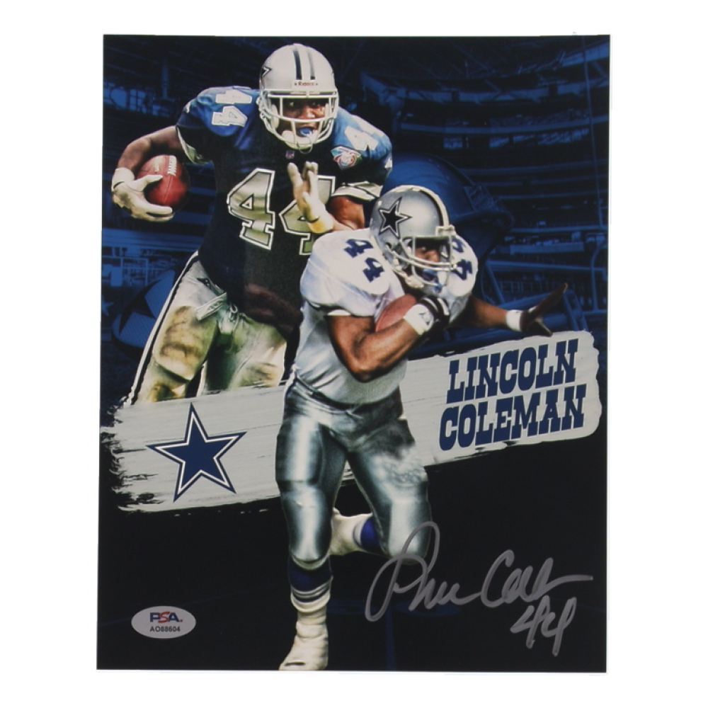 Lincoln Coleman Signed Cowboys 8x10 Photo (PSA) at PristineAuction.com