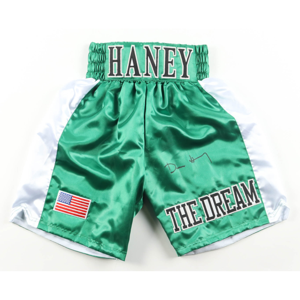 Devin Haney Signed Boxing Trunks (Beckett) at PristineAuction.com