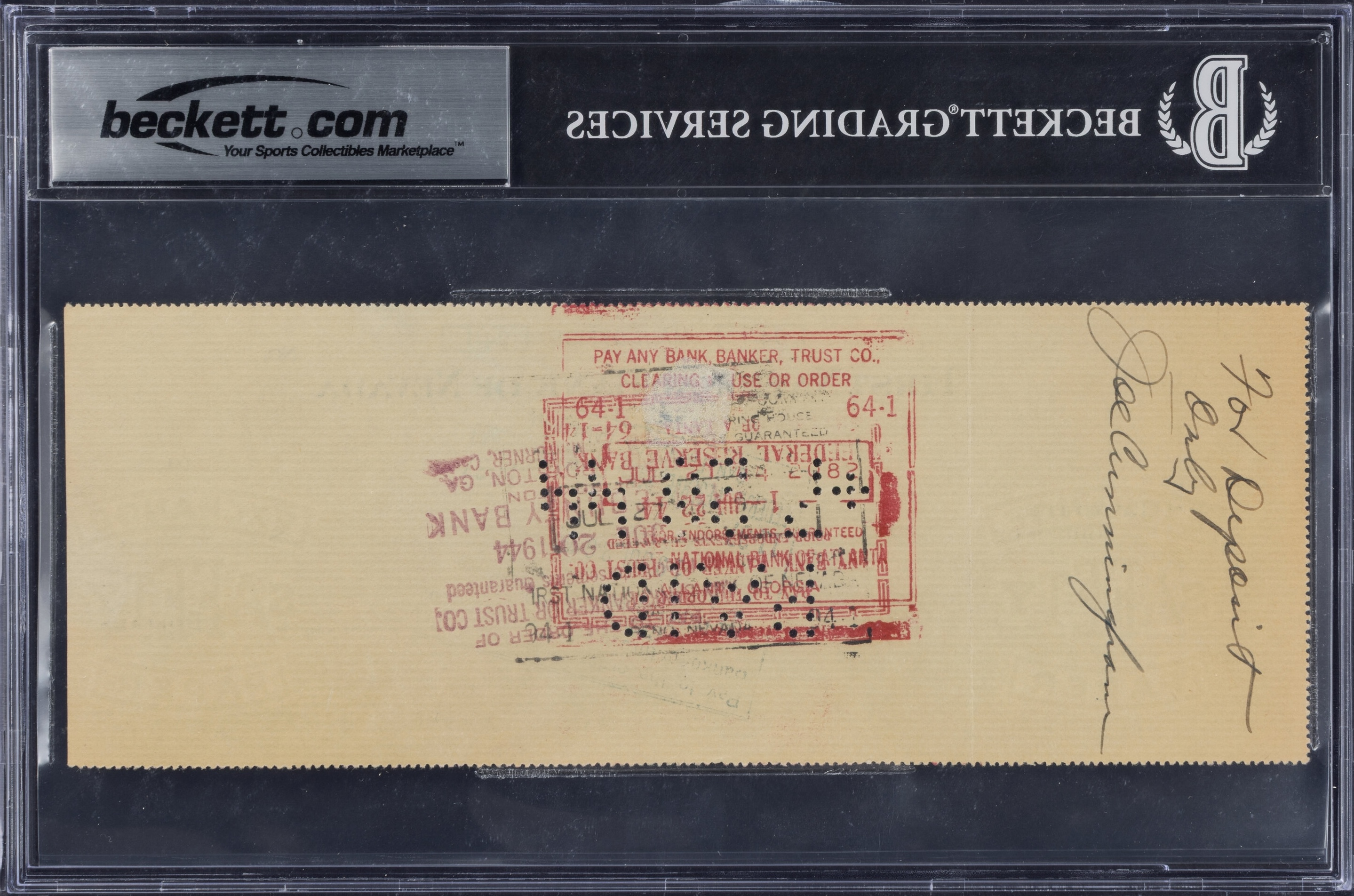 Ty Cobb Signed Original Personal Bank Check (Beckett) at PristineAuction.com Ty Cobb Signed Original Personal Bank Check (Beckett) at PristineAuction.com