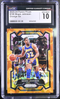 Magic Johnson 2023-24 Panini Prizm Orange Ice #185 (CGC 10) at PristineAuction.com