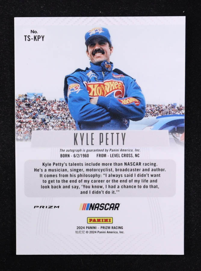 Kyle Petty 2024 Panini Prizm Throwback Signatures #TS-KPY at PristineAuction.com Kyle Petty 2024 Panini Prizm Throwback Signatures #TS-KPY at PristineAuction.com