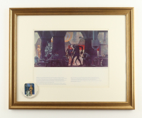 Star Wars "The Cantina Scene" 1977 Ralph McQuarrie Custom Framed Pre-Production Art Photo Display with Movie Lapel Pin at PristineAuction.com