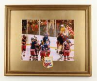 "The Miracle on Ice Team USA" Custom Framed Photo Display with Olympics Patch at PristineAuction.com