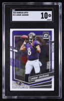 Lamar Jackson 2023 Donruss Optic #14 (SGC 10) at PristineAuction.com