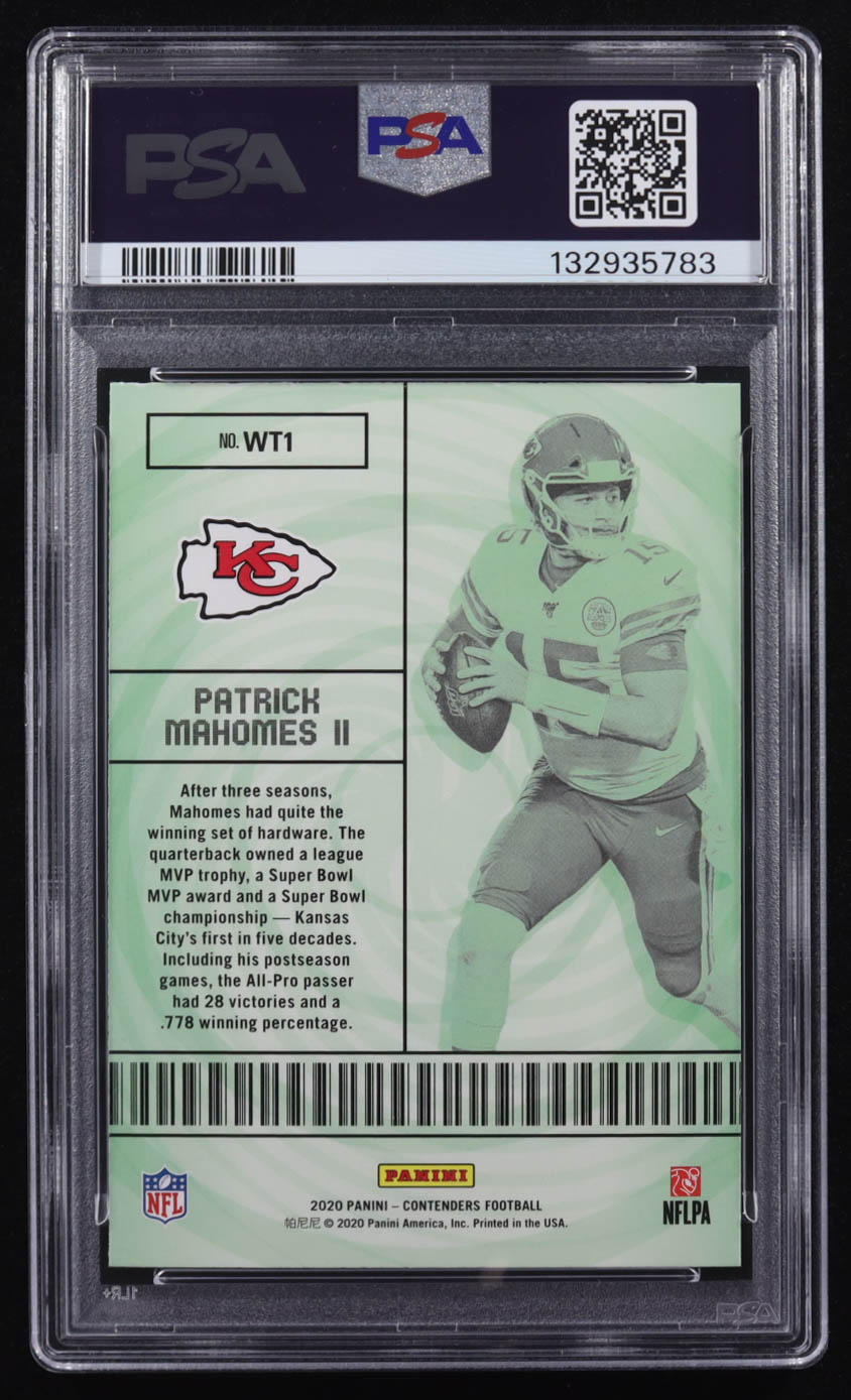 Patrick Mahomes II 2020 Panini Contenders Winning Ticket Emerald #1 (PSA 10) at PristineAuction.com Patrick Mahomes II 2020 Panini Contenders Winning Ticket Emerald #1 (PSA 10) at PristineAuction.com