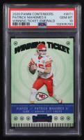 Patrick Mahomes II 2020 Panini Contenders Winning Ticket Emerald #1 (PSA 10) at PristineAuction.com