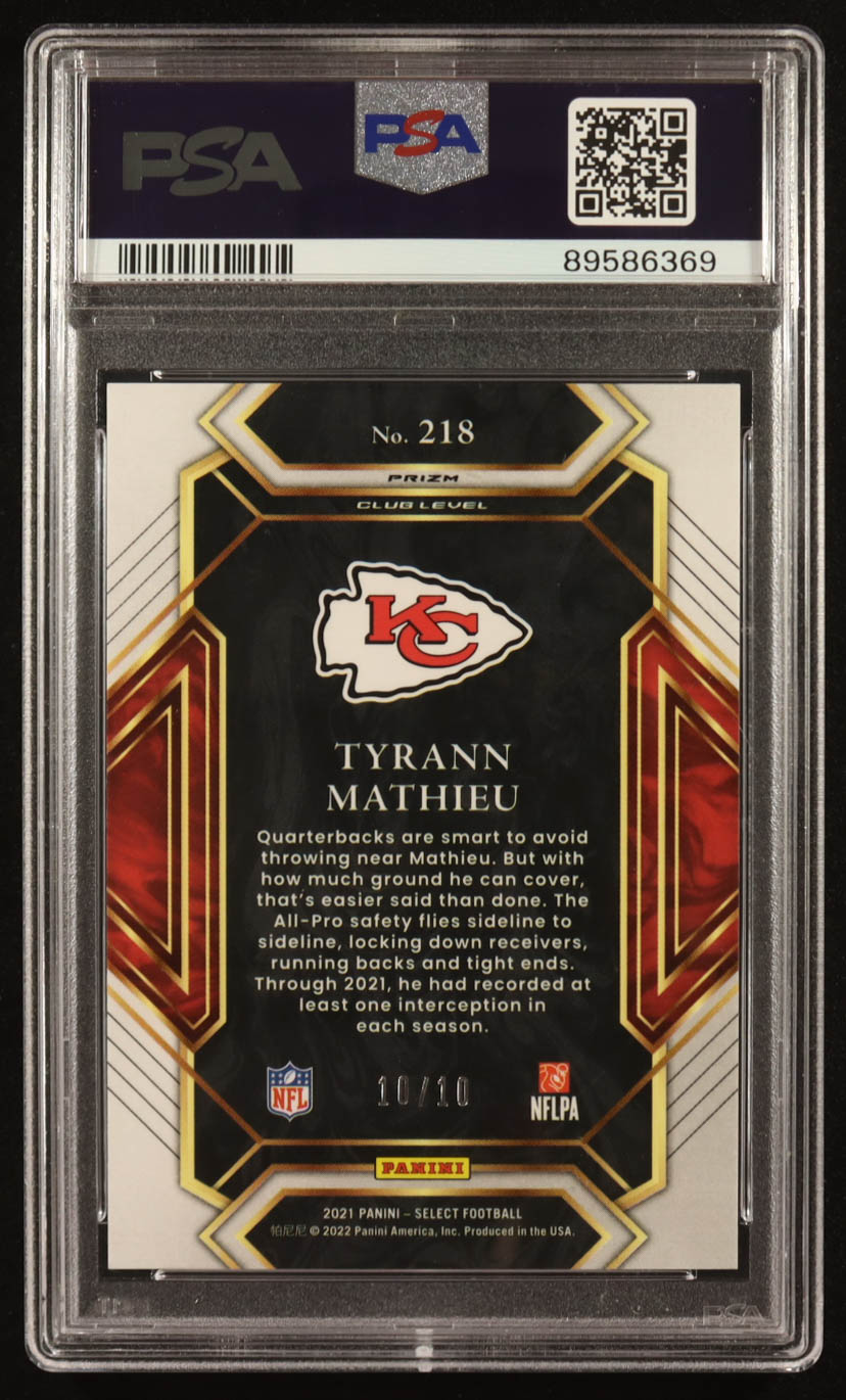 Tyrann Mathieu 2021 Select Prizm Gold #218 #10/10 (PSA 9) at PristineAuction.com Tyrann Mathieu 2021 Select Prizm Gold #218 #10/10 (PSA 9) at PristineAuction.com