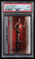LeBron James 2003-04 Upper Deck Phenomenal Beginning LeBron James #1 RC (PSA 9) at PristineAuction.com