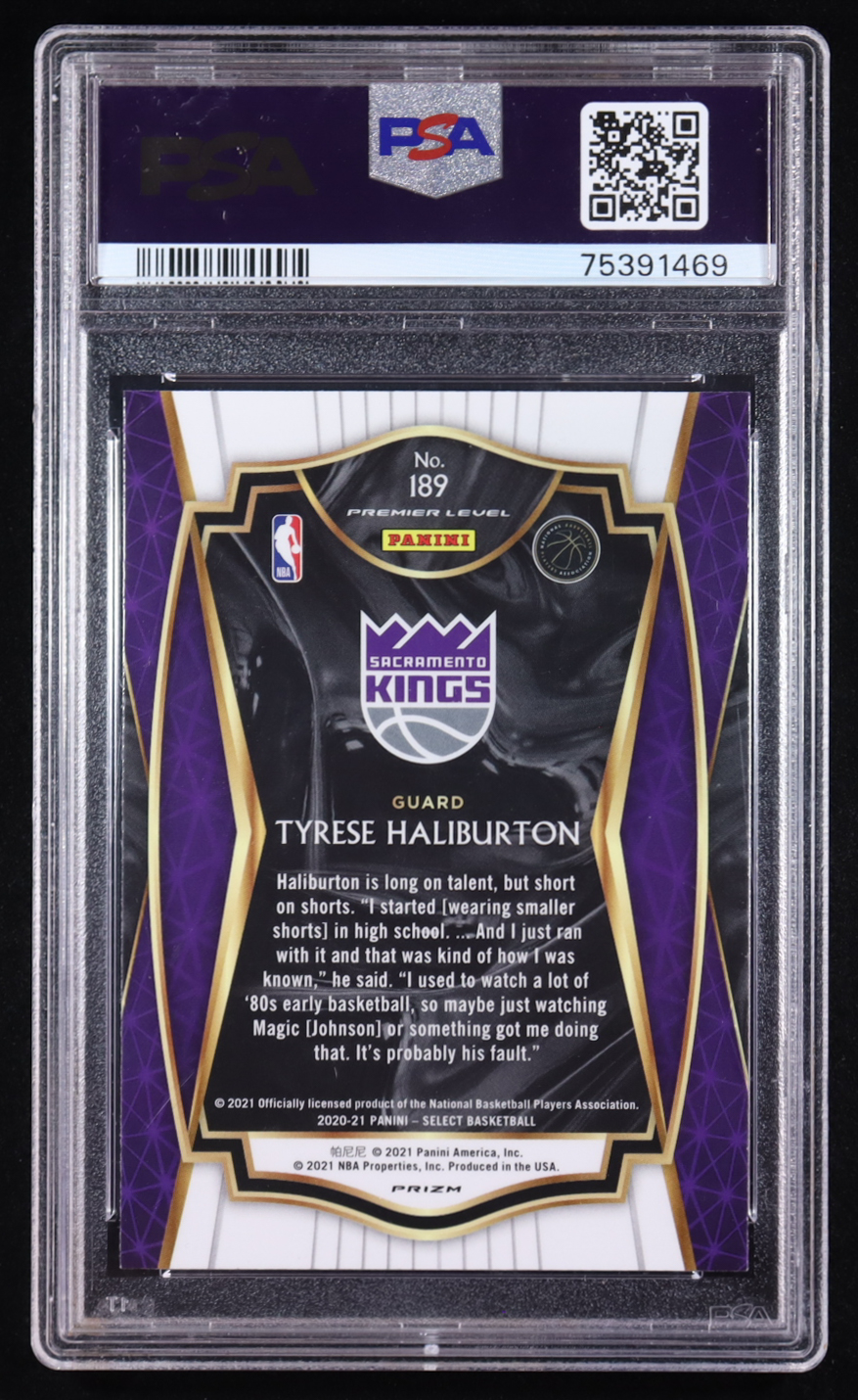 Tyrese Haliburton 2020-21 Select Prizms Red White Orange Shimmer #189 RC (PSA 10) at PristineAuction.com Tyrese Haliburton 2020-21 Select Prizms Red White Orange Shimmer #189 RC (PSA 10) at PristineAuction.com