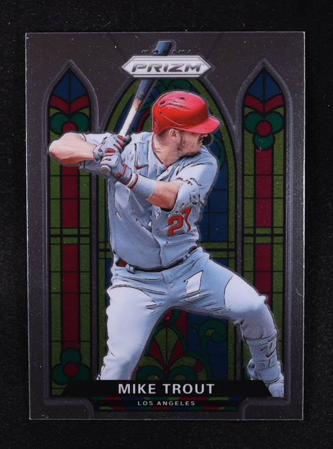 Mike Trout 2021 Panini Prizm Stained Glass #1 at PristineAuction.com Mike Trout 2021 Panini Prizm Stained Glass #1 at PristineAuction.com
