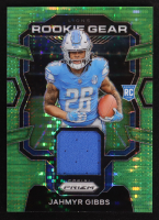 Jahmyr Gibbs 2023 Panini Prizm Rookie Gear Prizms Neon Green Pulsar #7 RC at PristineAuction.com