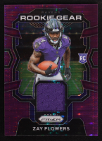 Zay Flowers 2023 Panini Prizm Rookie Gear Prizms Purple Pulsar #13 RC at PristineAuction.com