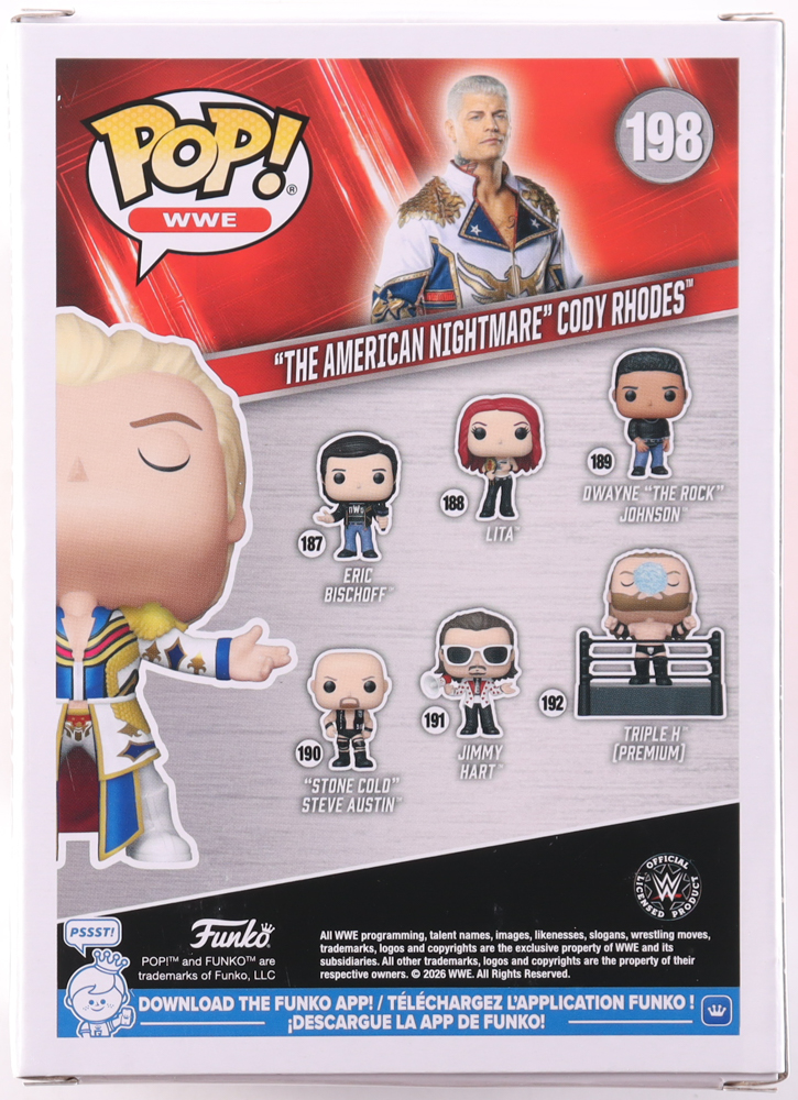 Cody Rhodes Signed "WWE" #198 'The American Nightmare' Cody Rhodes Funko Pop! Vinyl Figure (PSA) at PristineAuction.com Cody Rhodes Signed "WWE" #198 'The American Nightmare' Cody Rhodes Funko Pop! Vinyl Figure (PSA) at PristineAuction.com