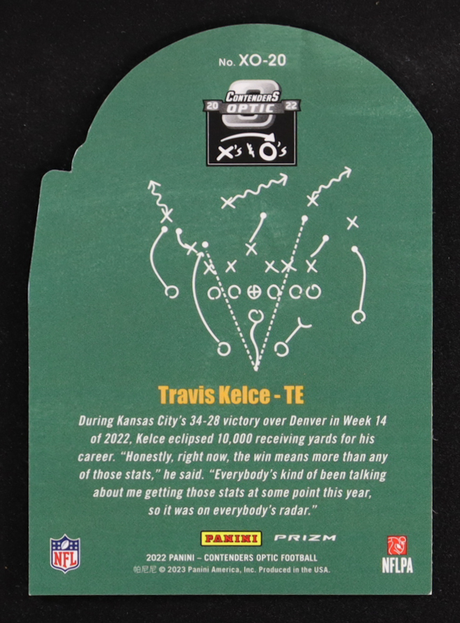 Travis Kelce 2022 Panini Contenders Optic Xs and Os #20 at PristineAuction.com Travis Kelce 2022 Panini Contenders Optic Xs and Os #20 at PristineAuction.com