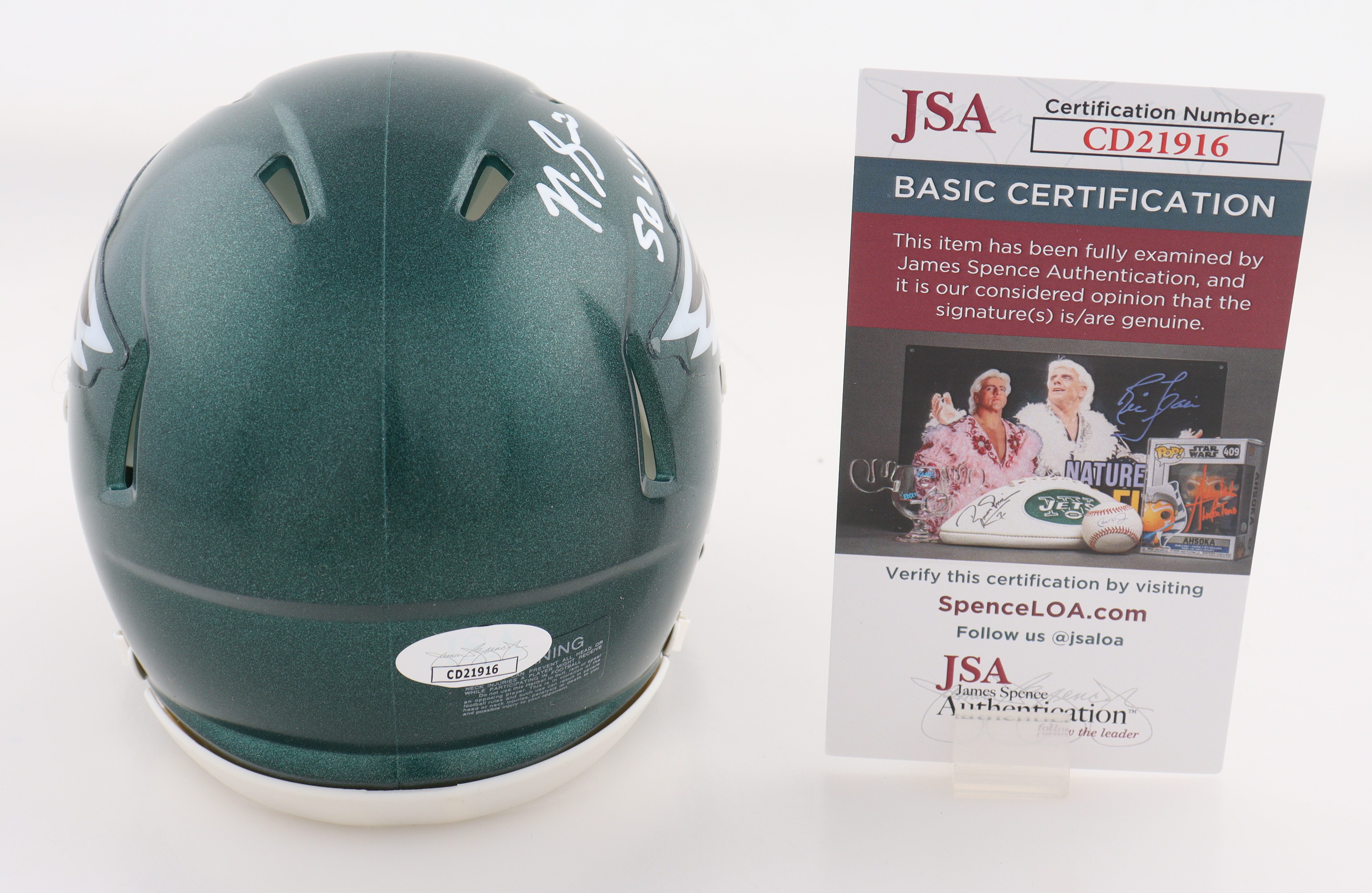 Nick Sirianni Signed Eagles Speed Mini Helmet Inscribed "SB LIX Champs" (JSA) at PristineAuction.com Nick Sirianni Signed Eagles Speed Mini Helmet Inscribed "SB LIX Champs" (JSA) at PristineAuction.com