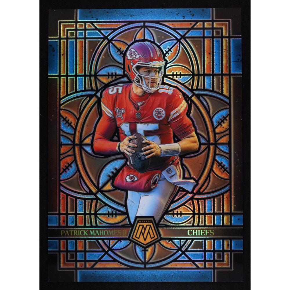 Patrick Mahomes II 2025 Panini Mosaic Stained Glass Oversized #13 at PristineAuction.com