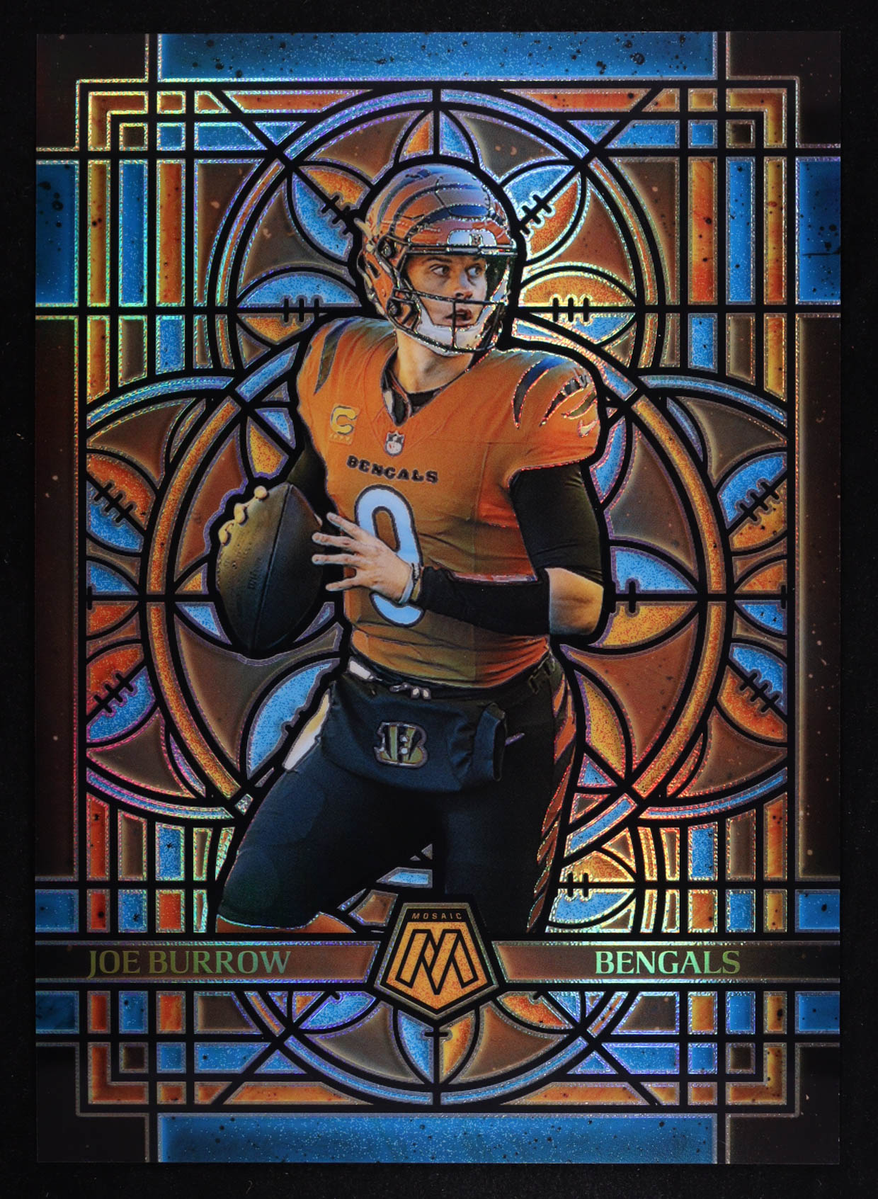 Joe Burrow 2025 Panini Mosaic Stained Glass Oversized #5 at PristineAuction.com Joe Burrow 2025 Panini Mosaic Stained Glass Oversized #5 at PristineAuction.com