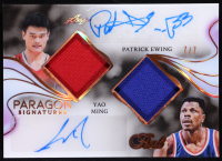 Patrick Ewing / Yao Ming 2025 Leaf Pearl Paragon Signatures Bronze Foil Dual JSY Swatch #PS206 #7/7 at PristineAuction.com