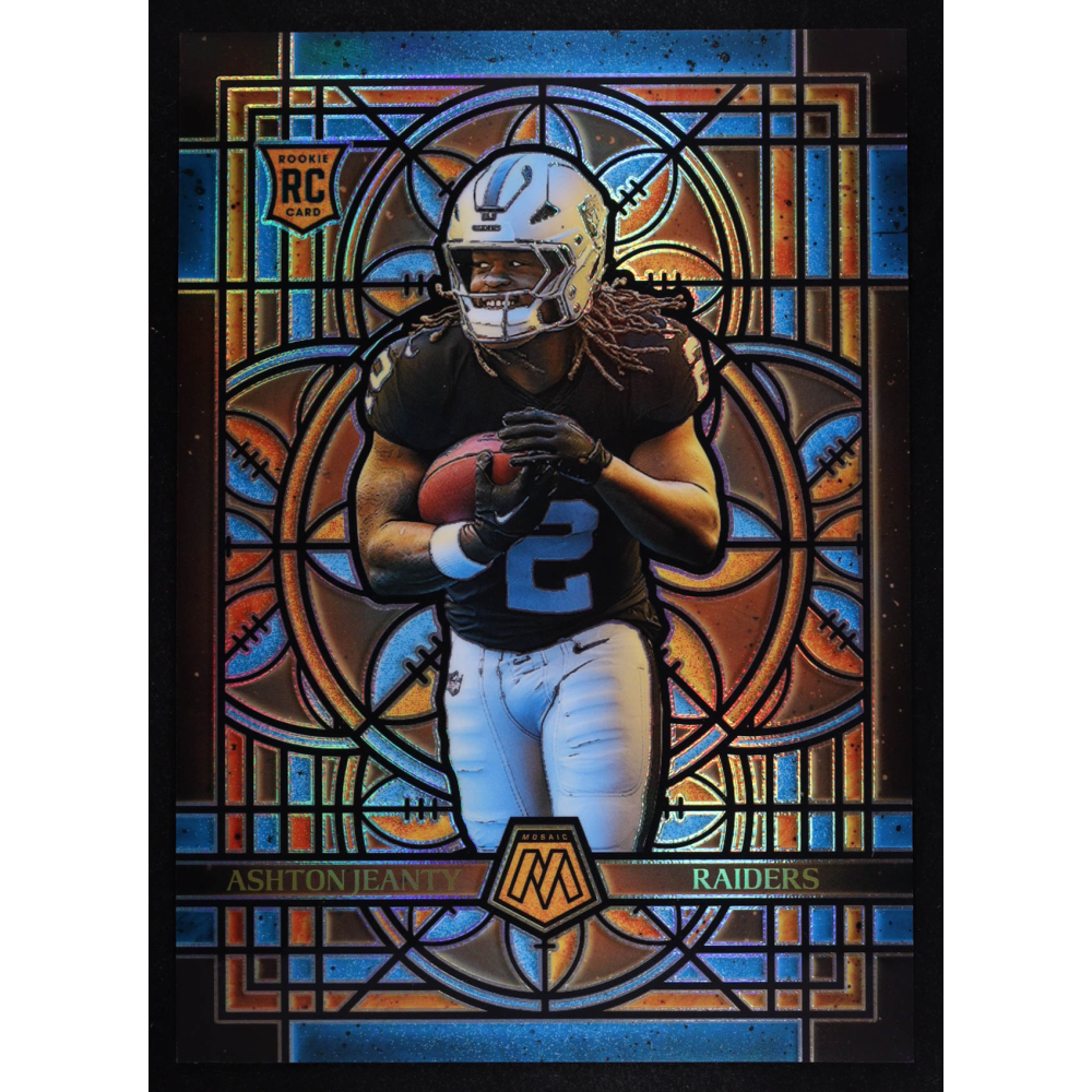 Ashton Jeanty 2025 Panini Mosaic Stained Glass Oversized #14 RC at PristineAuction.com