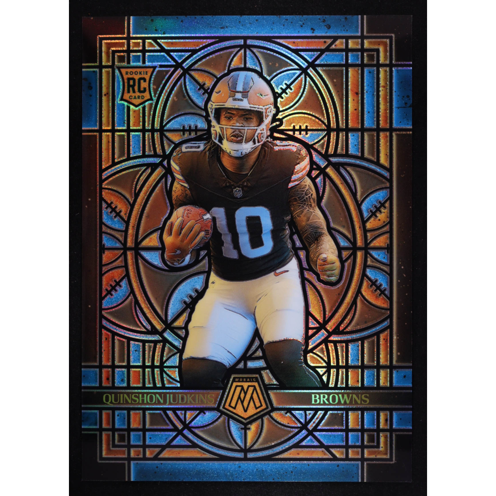 Quinshon Judkins 2025 Panini Mosaic Stained Glass Oversized #6 RC at PristineAuction.com