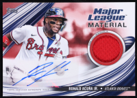 Ronald Acuna Jr. 2023 Topps Major League Materials Autographs Red #MLMARAJ #12/25 at PristineAuction.com
