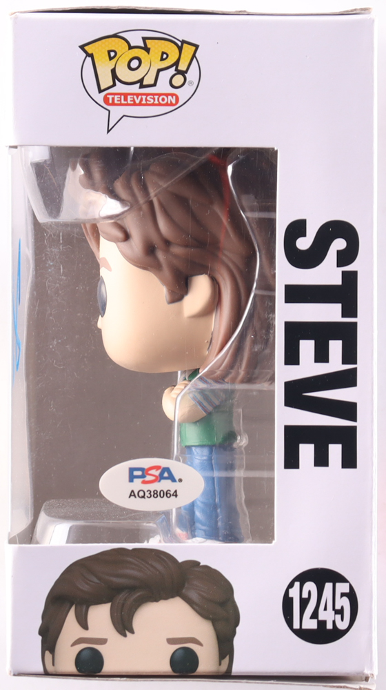 Joe Keery Signed "Stranger Things" #1245 Steve Funko Pop! Vinyl Figure (PSA) at PristineAuction.com Joe Keery Signed "Stranger Things" #1245 Steve Funko Pop! Vinyl Figure (PSA) at PristineAuction.com