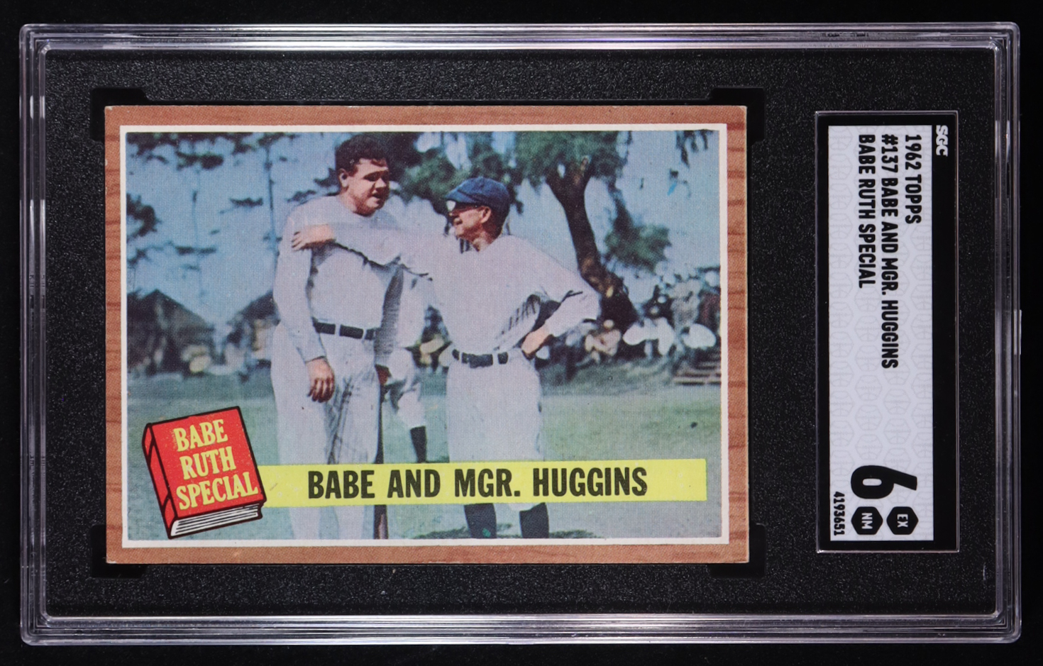 Babe Ruth 1962 Topps #137 Special 3 (SGC 6) at PristineAuction.com Babe Ruth 1962 Topps #137 Special 3 (SGC 6) at PristineAuction.com