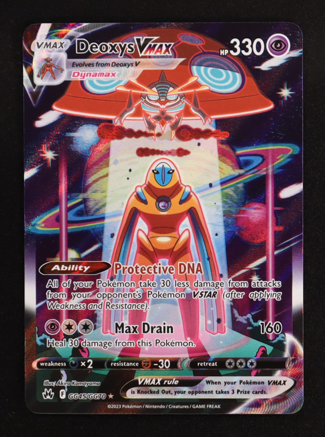 Deoxys VMAX 2023 Pokemon TCG Sword & Shield Crown Zenith #GG45 at PristineAuction.com Deoxys VMAX 2023 Pokemon TCG Sword & Shield Crown Zenith #GG45 at PristineAuction.com