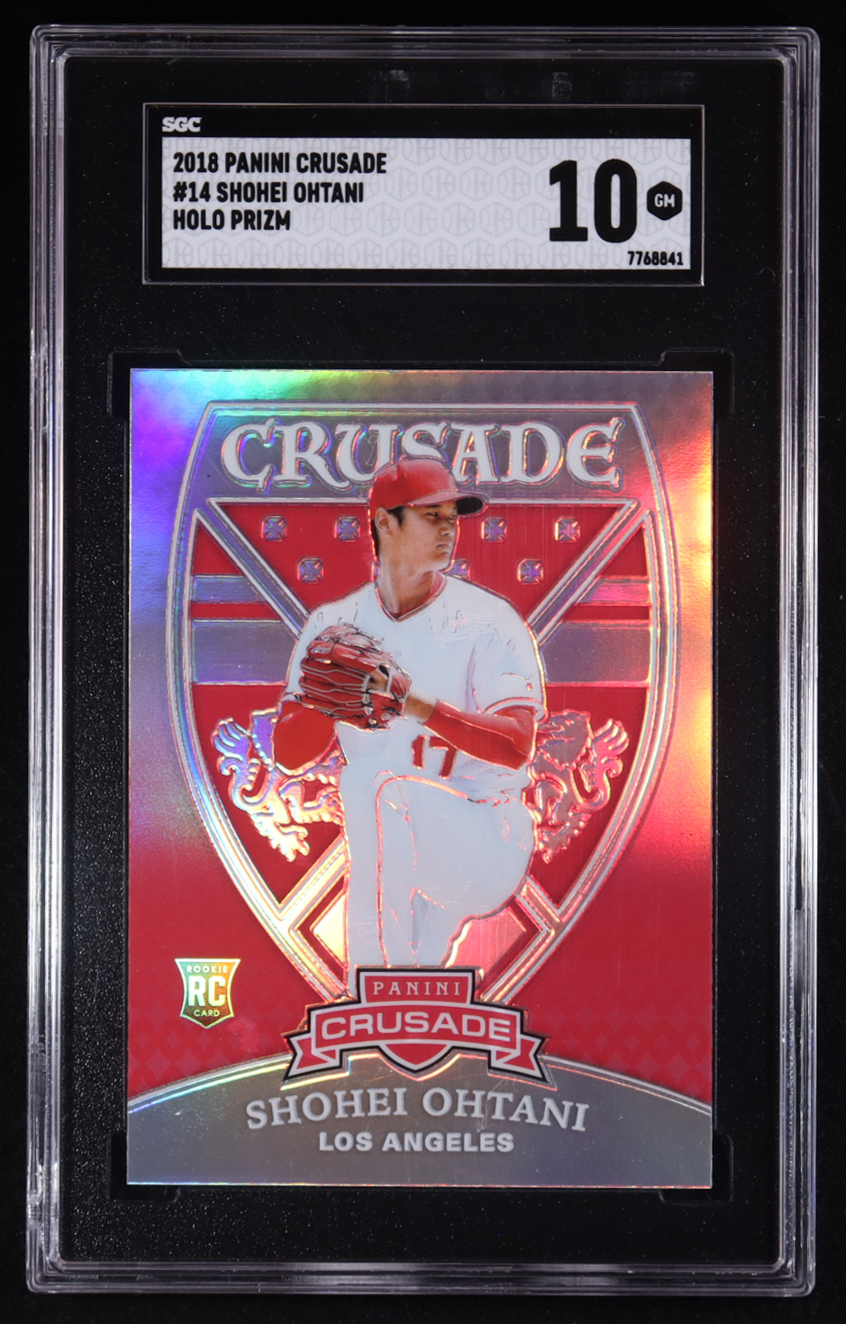 Shohei Ohtani 2018 Panini Crusade Holo #14 RC (SGC 10) at PristineAuction.com Shohei Ohtani 2018 Panini Crusade Holo #14 RC (SGC 10) at PristineAuction.com