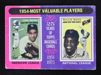 Yogi Berra / Willie Mays 1975 Topps #192 MVP at PristineAuction.com