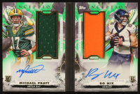Bo Nix / Michael Pratt 2024 Topps Inception Dual Autograph Relic Booklets Green #DRRBCNP RC #89/99 at PristineAuction.com