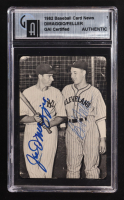 Joe DiMaggio & Bob Feller Signed 1982 Baseball Card News #8 (GAI) at PristineAuction.com