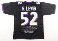 Ray Lewis Signed Career Highlight Stat Jersey (Beckett) at PristineAuction.com