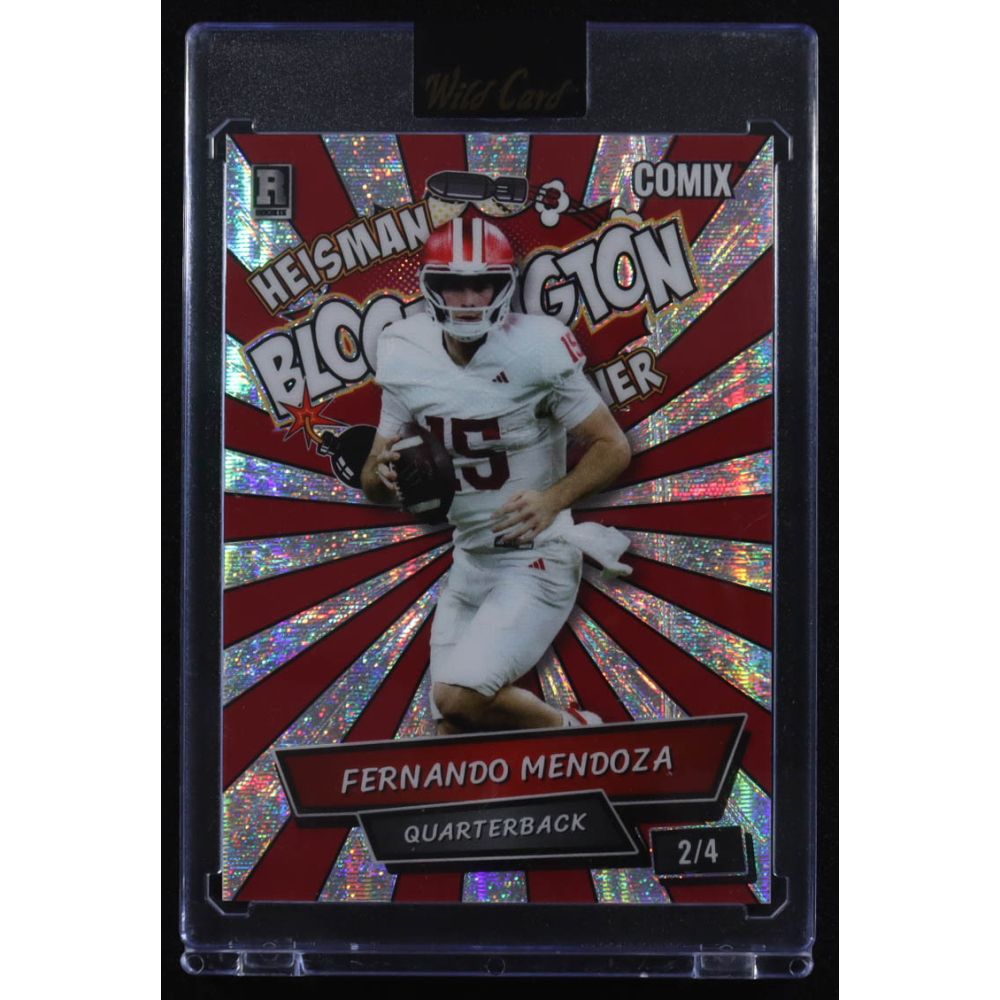 Fernando Mendoza 2025 Wild Card Comix Bloomington Red Etch #ACBLFM011 #2/4 RC at PristineAuction.com
