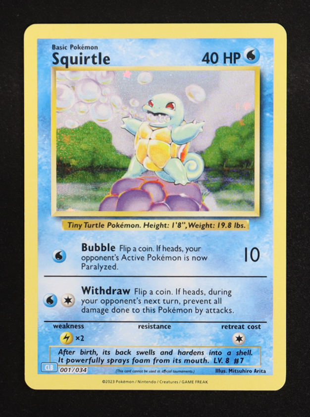 Squirtle 2023 Pokemon Trading Card Game Classic Blastoise and Suicune ex Deck #001 at PristineAuction.com Squirtle 2023 Pokemon Trading Card Game Classic Blastoise and Suicune ex Deck #001 at PristineAuction.com