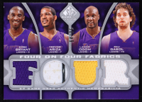 Odom / Bryant / Gasol / Ariza / Nocioni / Martin/Beno Udrih/Jason Thompson 2009-10 SP Game Used 4 on 4 Fabrics #FFLALSAC #64/99 at PristineAuction.com
