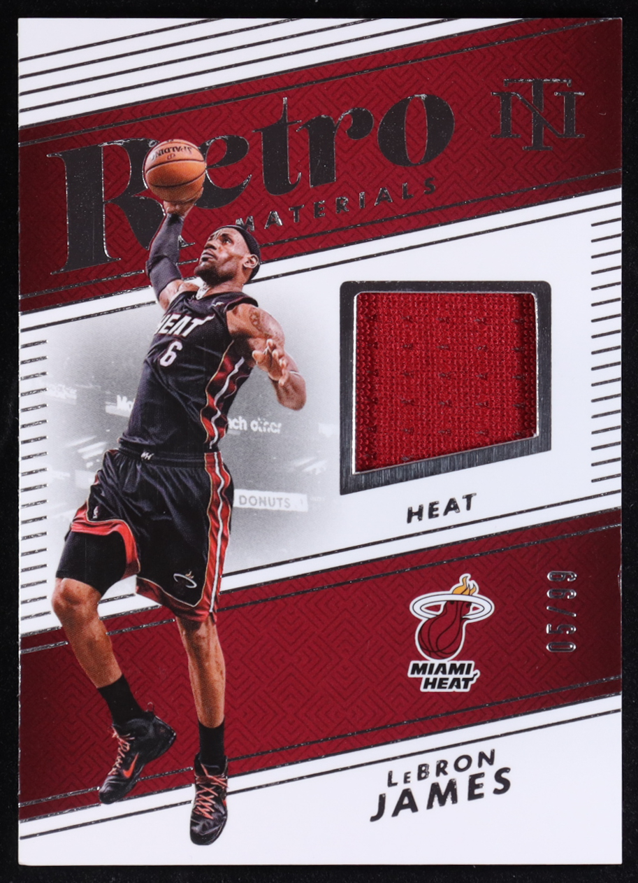 LeBron James 2024-25 Panini National Treasures Retro Materials #14 #05/99 at PristineAuction.com LeBron James 2024-25 Panini National Treasures Retro Materials #14 #05/99 at PristineAuction.com