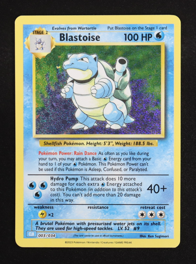 Blastoise 2023 Pokemon Trading Card Game Classic Blastoise and Suicune ex Deck #003 at PristineAuction.com Blastoise 2023 Pokemon Trading Card Game Classic Blastoise and Suicune ex Deck #003 at PristineAuction.com