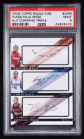 Dwayne Wade / Chris Paul / Derrick Rose 2008 Topps Signature Triple Autographs #TST-WPR #8/9 (PSA 9) at PristineAuction.com