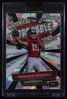 Fernando Mendoza 2025 Wild Card Comix Improbable White/Black Wave #ACIMFM07 #1/2 RC at PristineAuction.com