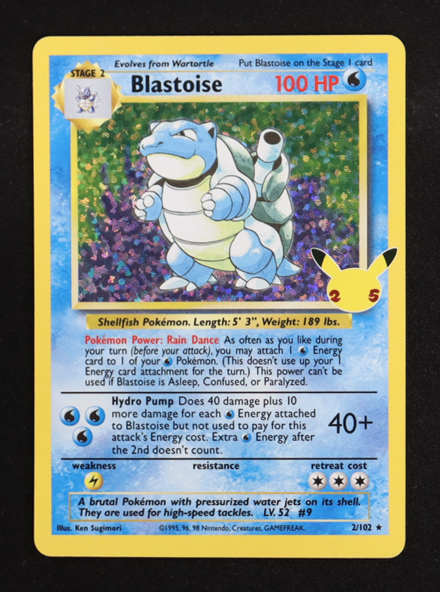 Blastoise 2021 Pokemon TCG Sword & Shield Celebrations Classic Collection Base Set #2 Holo at PristineAuction.com Blastoise 2021 Pokemon TCG Sword & Shield Celebrations Classic Collection Base Set #2 Holo at PristineAuction.com
