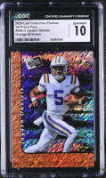 Jayden Daniels 2024 Leaf Collective Promos '00 Press Pass Orange Shimmer #20B-3 #40/299 RC (CGC 10) at PristineAuction.com