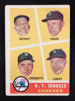 Bill Dickey / Ralph Houk / Frank Crosetti / Ed Lopat 1960 Topps #465 Yankees Coaches at PristineAuction.com