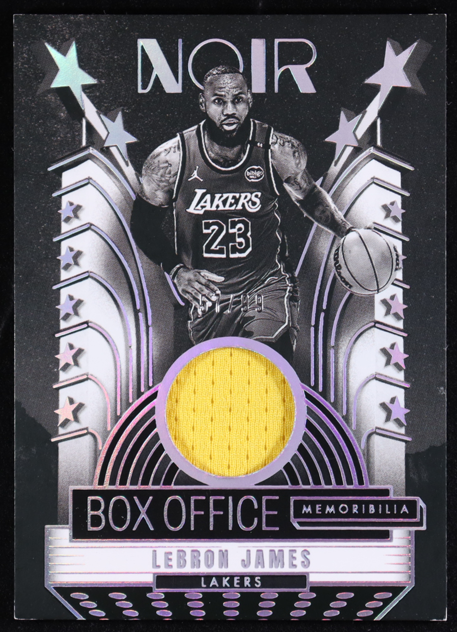 LeBron James 2024-25 Panini Noir Box Office Memorabilia #5 #57/99 at PristineAuction.com LeBron James 2024-25 Panini Noir Box Office Memorabilia #5 #57/99 at PristineAuction.com