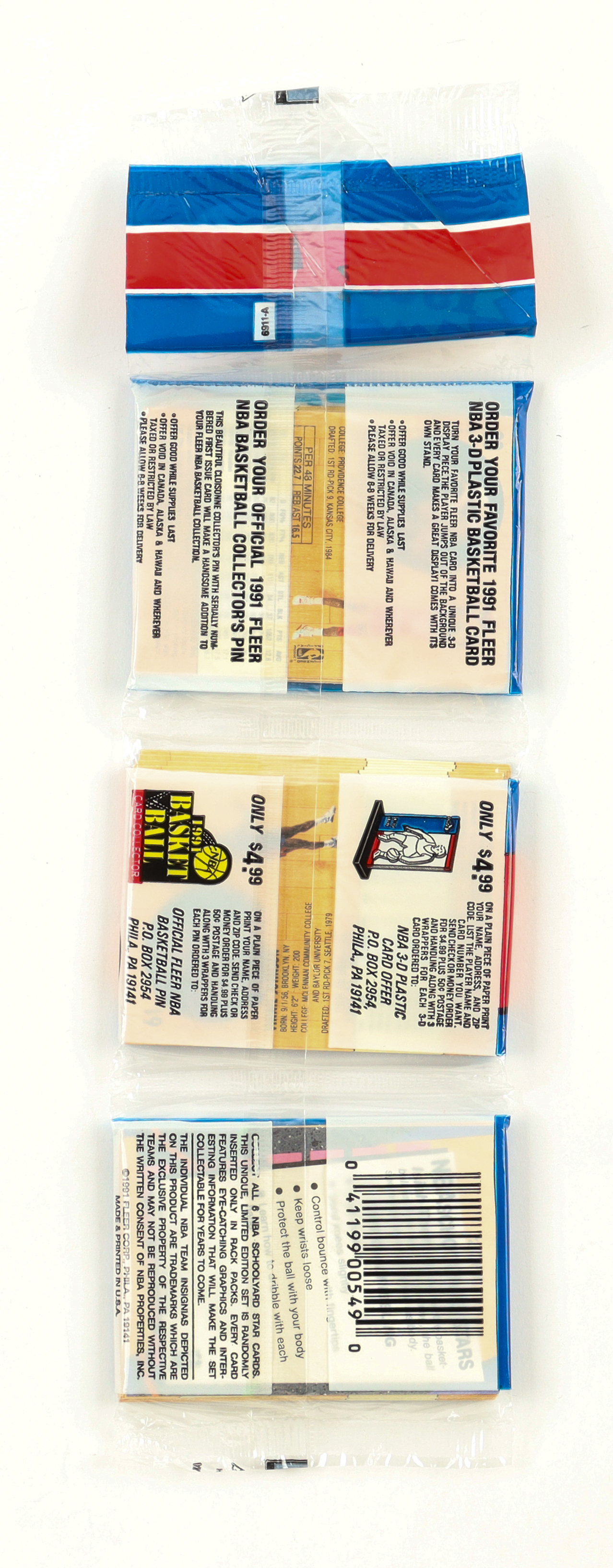 1991 Fleer Basketball Player Photo Cards Rack Pack with (42) Cards at PristineAuction.com 1991 Fleer Basketball Player Photo Cards Rack Pack with (42) Cards at PristineAuction.com