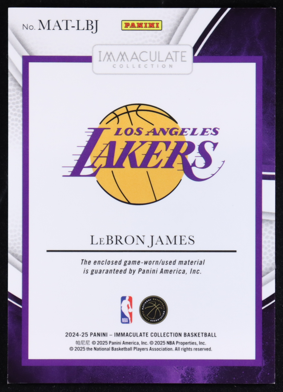 LeBron James 2024-25 Immaculate Collection Materials #32 #52/99 at PristineAuction.com LeBron James 2024-25 Immaculate Collection Materials #32 #52/99 at PristineAuction.com