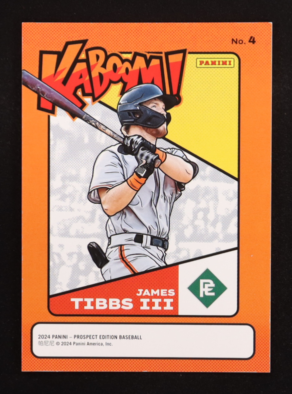 James Tibbs III 2024 Panini Prospect Edition Kaboom #4 RC at PristineAuction.com James Tibbs III 2024 Panini Prospect Edition Kaboom #4 RC at PristineAuction.com