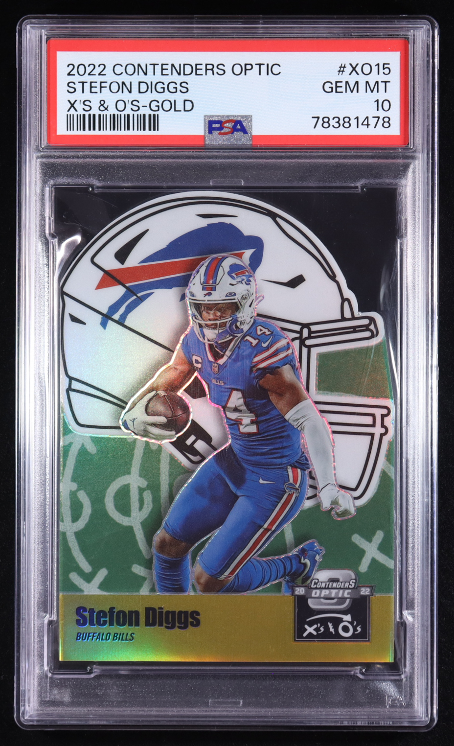 Stefon Diggs 2022 Panini Contenders Optic X's & O's Gold #XO-15 #07/10 (PSA 10) at PristineAuction.com Stefon Diggs 2022 Panini Contenders Optic X's & O's Gold #XO-15 #07/10 (PSA 10) at PristineAuction.com