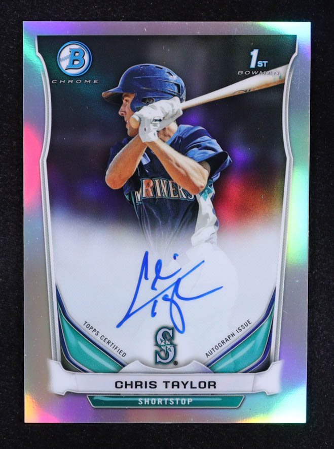Chris Taylor 2014 Bowman Chrome Prospect Autographs Refractors #BCAPCT #390/500 RC at PristineAuction.com Chris Taylor 2014 Bowman Chrome Prospect Autographs Refractors #BCAPCT #390/500 RC at PristineAuction.com