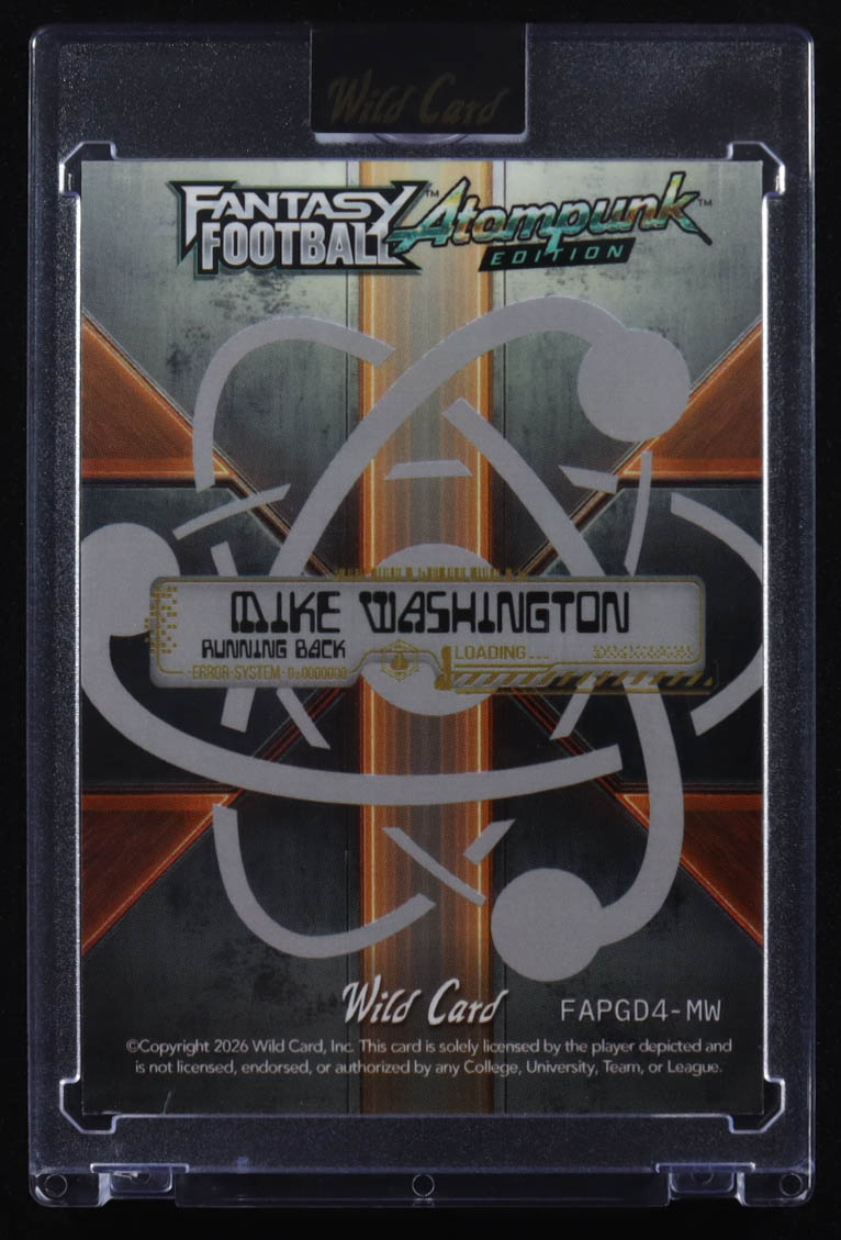 Mike Washington 2026 Atompunk Fantasy Football Gold Donut Circles #FAPGD4MW #1/1 RC at PristineAuction.com Mike Washington 2026 Atompunk Fantasy Football Gold Donut Circles #FAPGD4MW #1/1 RC at PristineAuction.com